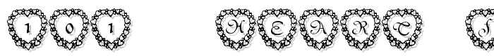 101! Heart Framed font
